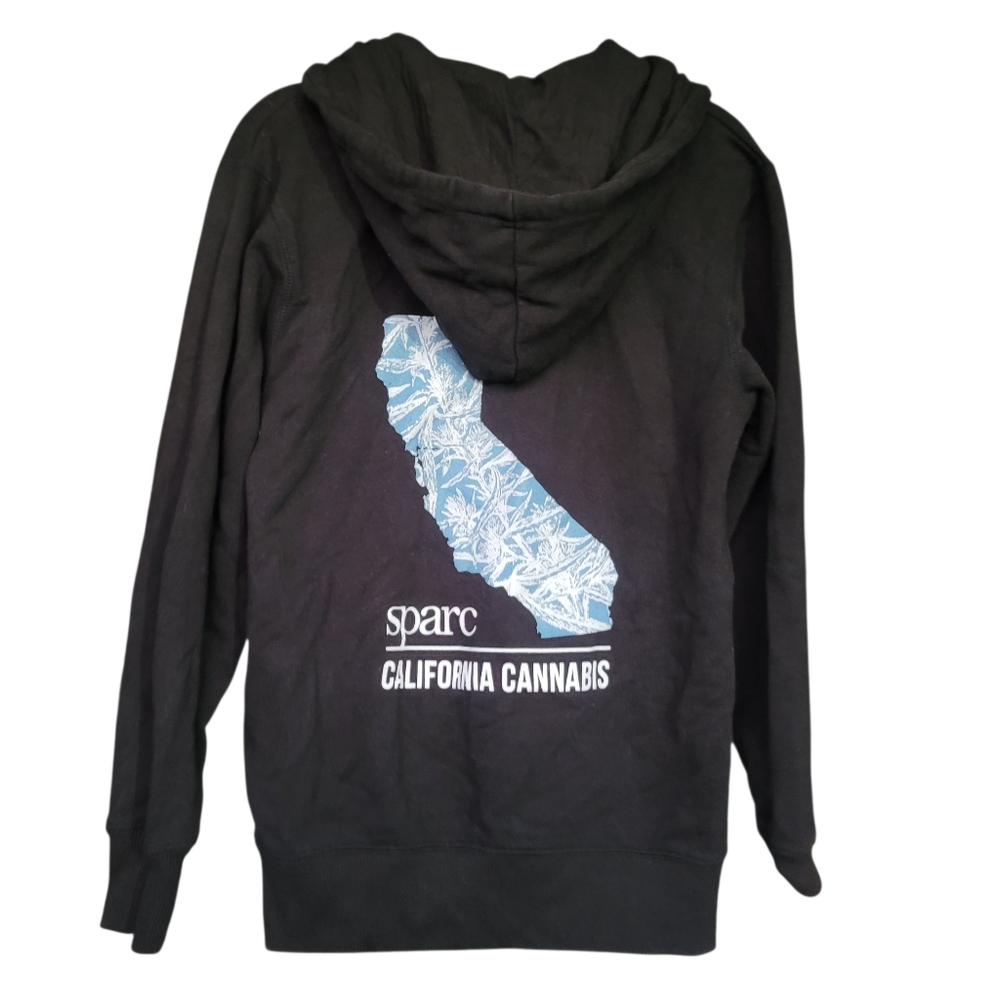 Sparc California Cannabis Black Zip Up Hoodie